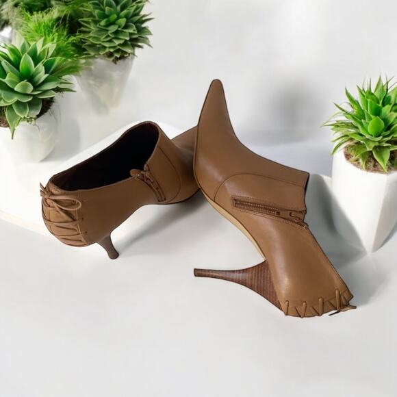 Alfani Women Leather Ankle Boots Bamboo Color 9.5M - Picture 12 of 12